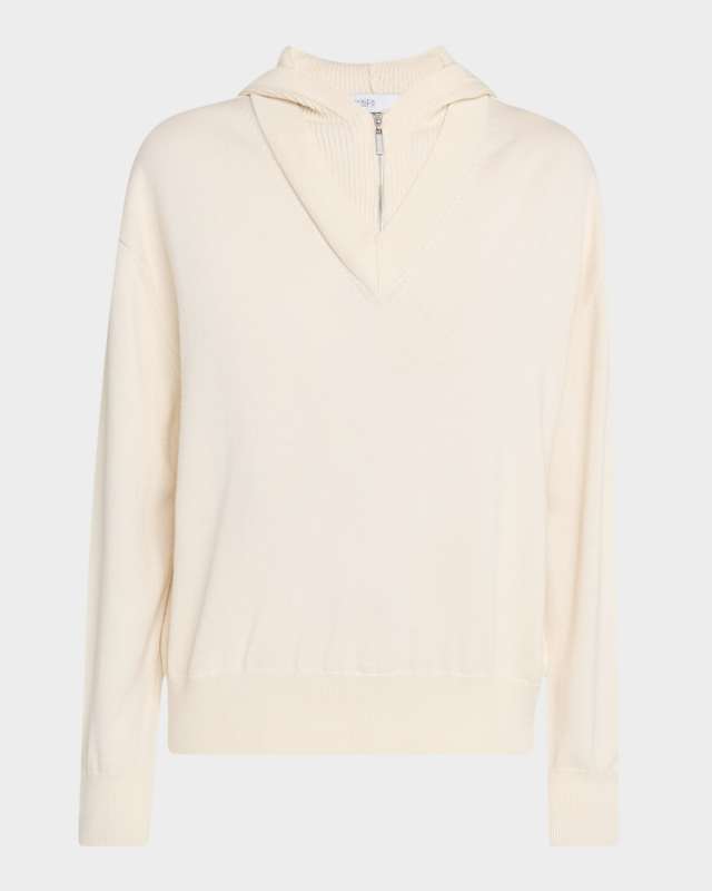 Layered Knit Hoodi